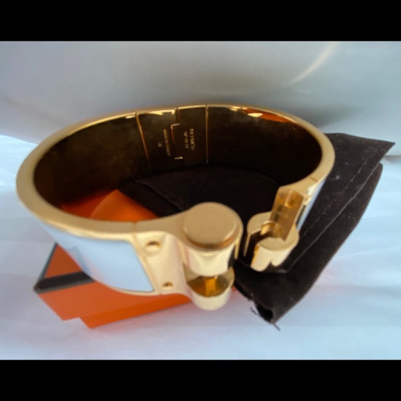 Hermes Enamel Hinged Bracelet - Size PM - Picture 4 of 8
